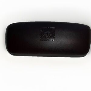 Anne Klein Black Eyewear Case with Lion Logo